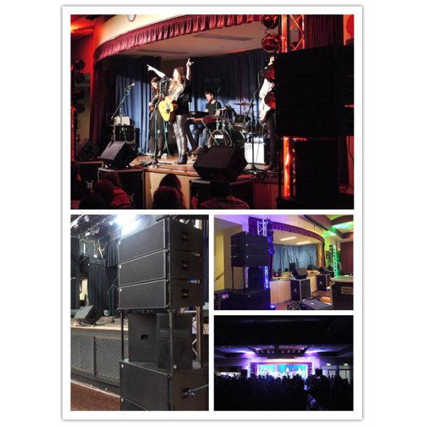 Combo Concert Small Powered Floor Monitor Speakers Plywood Cabinet CE