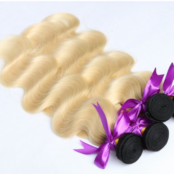 New arrival high quality 8A brazilian body wave human hair ombre black root to blonde hair weft