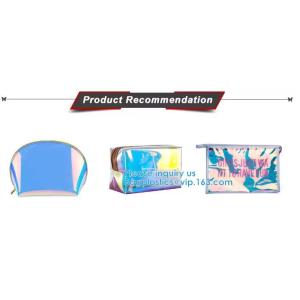 Cosmetic Toothbrush Transparent Makeup Bag With Customer Printing Slider Zipper