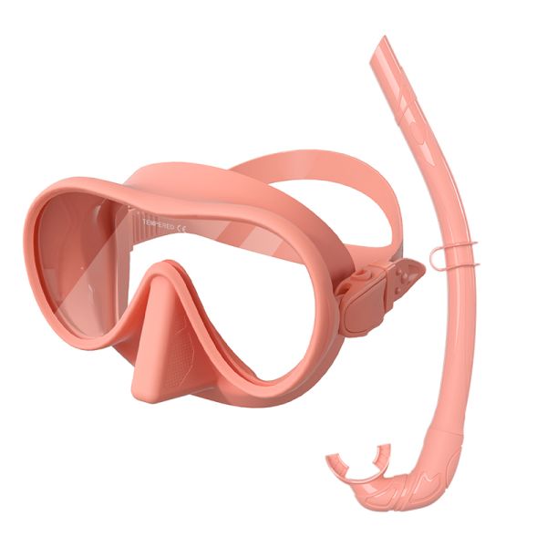 2024 CE Certified Single Tempered Glass Diving Gear Set for Adult Swimming Snorkel Mask Set