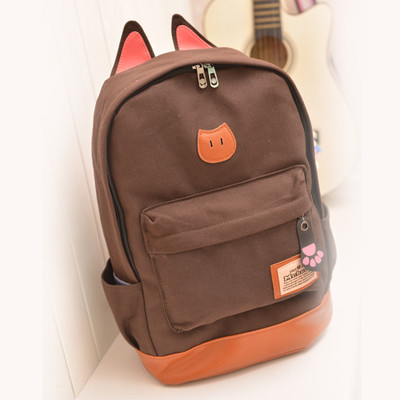 Buy The new canvas backpack ear fashion bag for student at wholesale prices