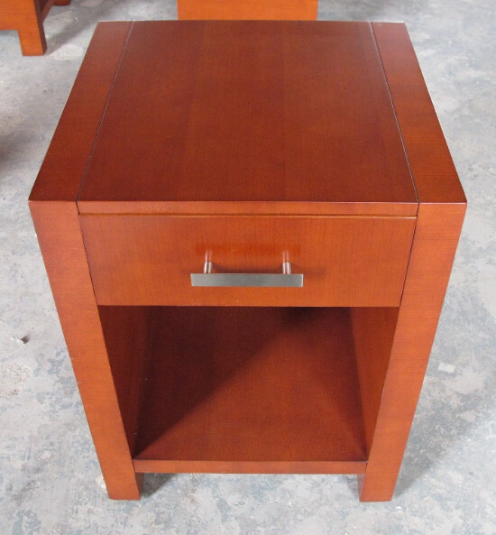 cherry veneer night stand/bed side table,,hospitality casegoods,hotel furniture