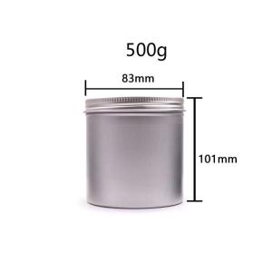 Silver 500g Aluminum Empty Lotion Jars , Aluminium Cosmetic Containers Recyclable