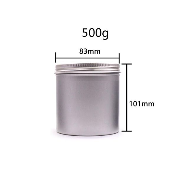 Buy Silver 500g Aluminum Empty Lotion Jars , Aluminium Cosmetic Containers Recyclable at wholesale prices