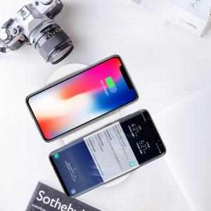Magnetic ABS PC 20W 205KHz Twin Coil Qi Charger Pad