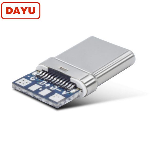 Buy 3.1 USB C Male Connector Plug Solder For Power Charger RoHS / Reach Approval at wholesale prices