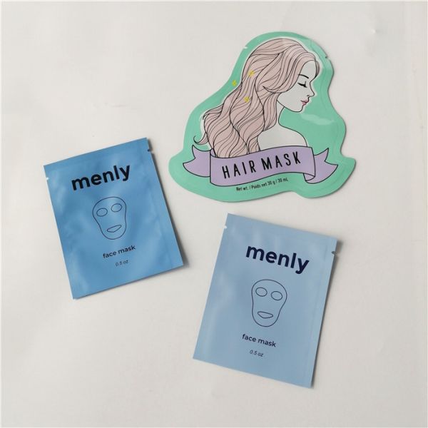 Metallic skincare cosmetic packaging bags 3ml 5ml moisturizer cream packets/