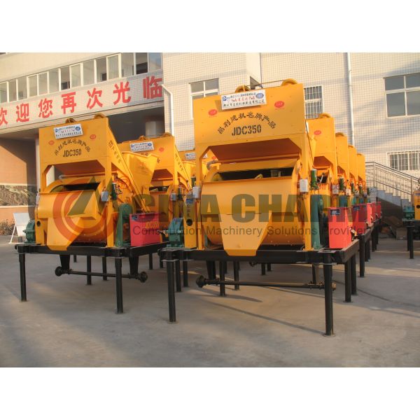 Mini High Efficiency Concrete Mixer With Hopper JDC350 With 17.5m3/H