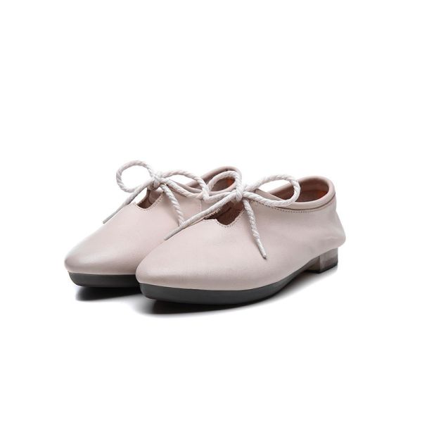 Buy S266 New simple and versatile pointed toe leather shoes handmade lace-up women's shoes manufacturers at wholesale prices