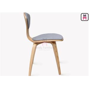 Triangle Wood Wood Restaurant Chairs , Back Upholstered Armless Dining Chair