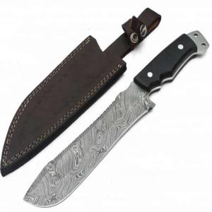 Damascus Micarta Custom Hunting Knife Handmade Stainless Steel Machete 14in