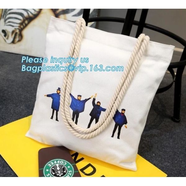 Buy Custom beach tote bag women rope handle print canvas tote bag wholesale,cheap plain blank canvas tote bag promotional at wholesale prices