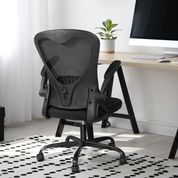 Flip-up Arms Ergonomic Mesh Office Chair with 360 Swivel and Height Adjustment
