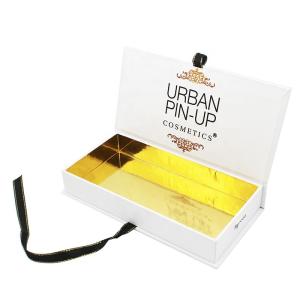 Small Folding Cardboard Cosmetic Gift Packaging Box Clear Magnetic