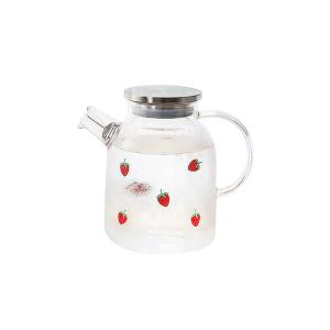 Capacity 1000ml 1600ml Borosilicate Heat Resistant Glass Teapot