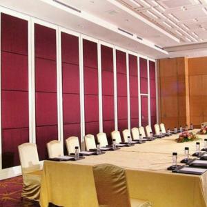 Quality Melamine Board Folding Partition Walls For Five Star Hotel / Soundproof Sliding Room Dividers for sale
