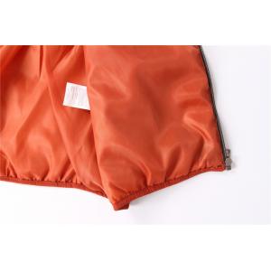 Windproof lightweight orange Mens Black Puffer Gilet 100% Polyester