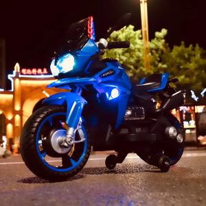 Blue Extra-Wide Seats 6v Motorcycle Bike for 10 Year Old Child Electric Kids