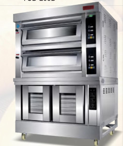 Combination Baking Oven Bread Machines With Proofer Electric 2 In 1 Deck Bread