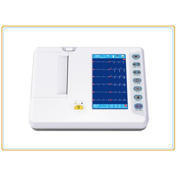 7 Inch Touch Screen Portable 12 Lead Ecg Machine , Six Channel Medical Ecg Machine