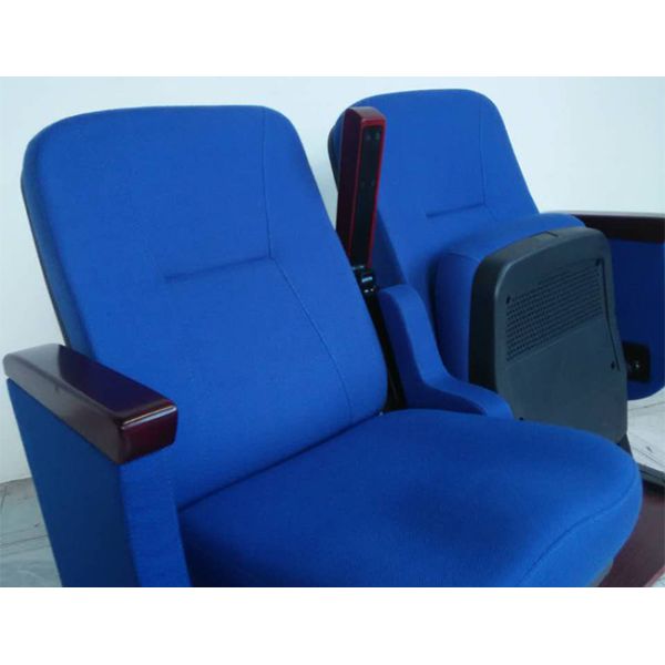 Plastic Small Back Auditorium Chairs , Folded Auditorium Church Chairs With Writing Pad