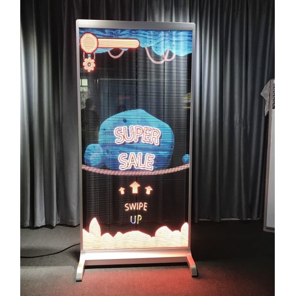indoor color led video wall glass window hd transparent led screen display advertising players f digital signage or business