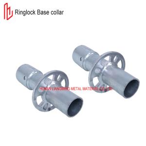 Scaffold Ringlock Base Collar 58mm 70mm OD Hot Dip Galvanized For Construction