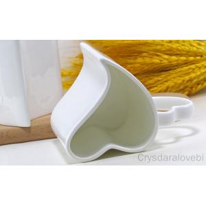 Fine Bone Lover Thermal Cup Novelty Espresso Cups Heart Shaped Porcelain Cup