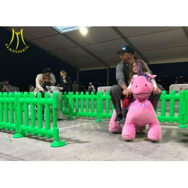 Hansel indoor plush amusement motor bike battery operated animal ride for sales