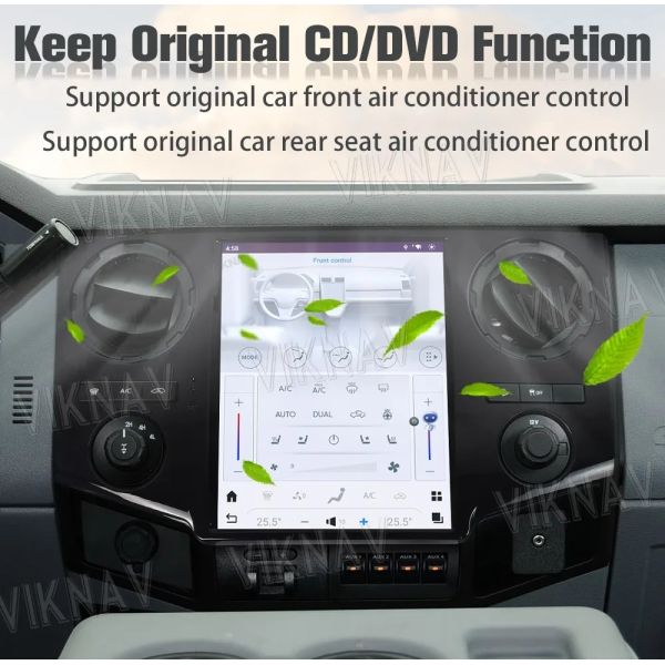 12.1 Inch Touch Screen Stereo For 2009--2014 Ford F450 F650 GPS Navigation Multimedia Player Wireless Carplay BT 4G