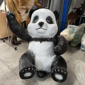 Lifelike Animatronic Animal / Animatronic Panda Model For Theme Park