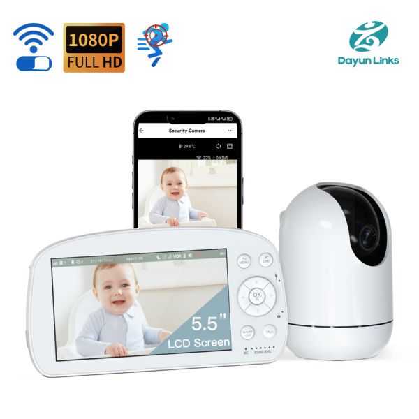 Buy Eco Mode Video Babyphone Supported Baby Monitor With App 1080P Camera Resolution WiFi Or Bluetooth Network Connection at wholesale prices