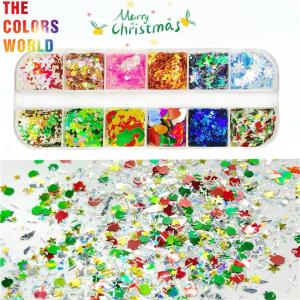 China Crafts Christmas Glitter Mix PVC Film Eco Friendly DIY Holidays Accessories on sale