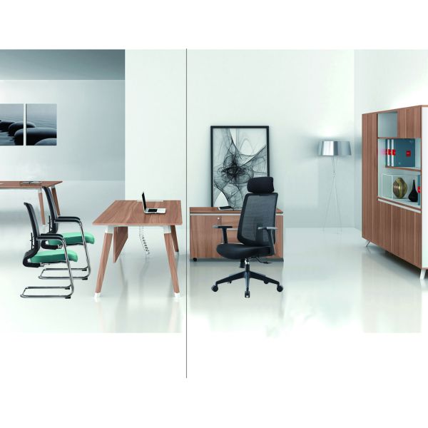 Commercial Furniture Mid Back Gas Lifting Swivel Office Chair for Staff and Visitors