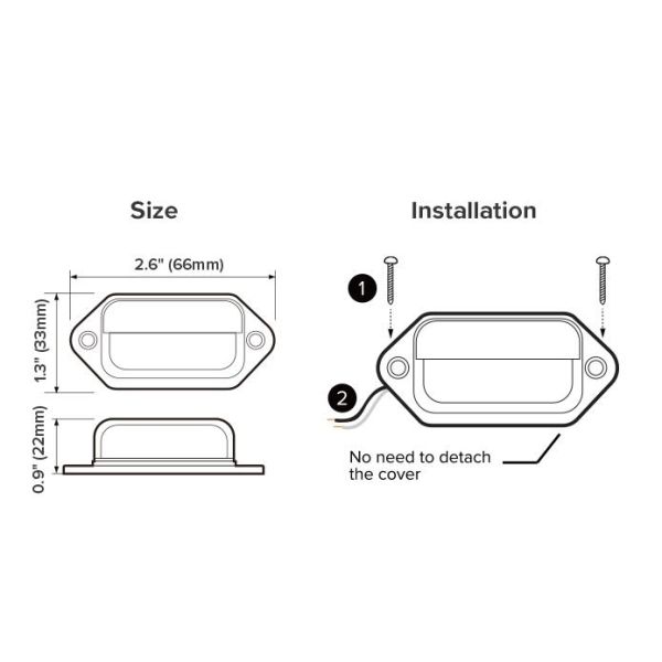 Surface Mount 12 Volt Boat Interior Step Lights IP67 Waterproof LED Courtesy Lights