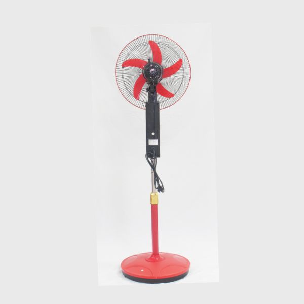 Rechargeable Adjustable Floor Fan With Led Light For Indoor And Outdoor