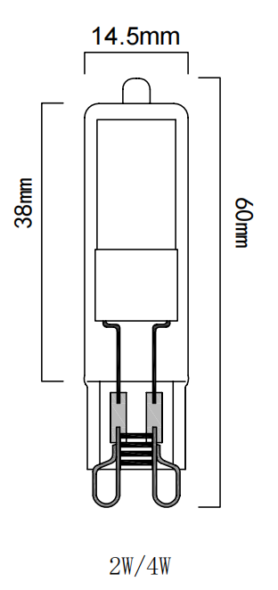 Flicker Free  3000K 2w LED G9 led bulb