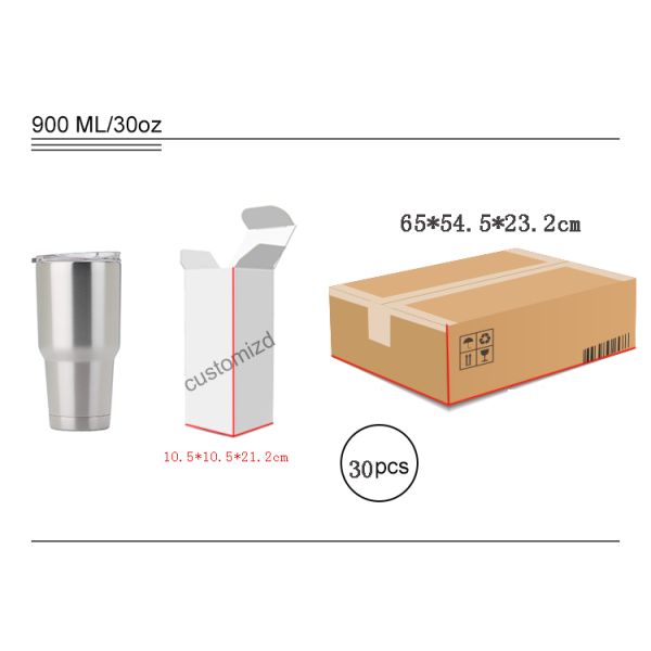 Wholesale Blank 30 oz Double Wall Stainless Steel Vacuum Insulated Tumbler Cups With Lid And Straw