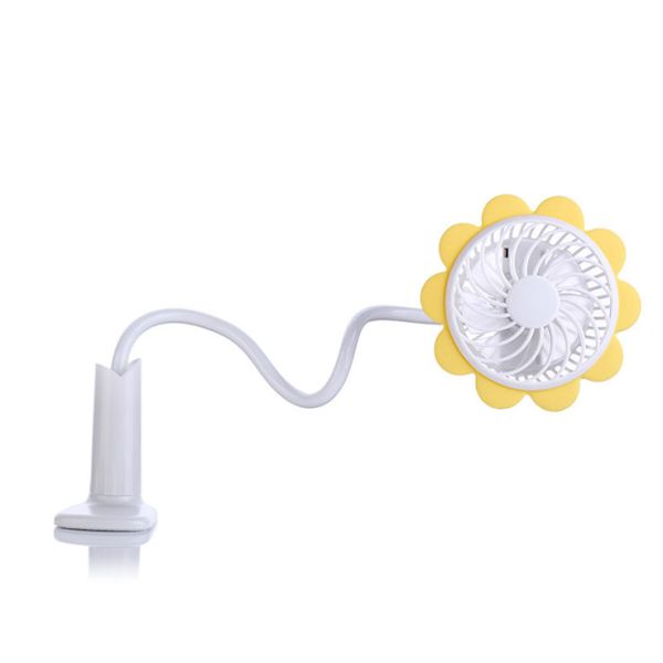 Buy Sunflower clip fan rechargeable flexible baby clip usb fan at wholesale prices
