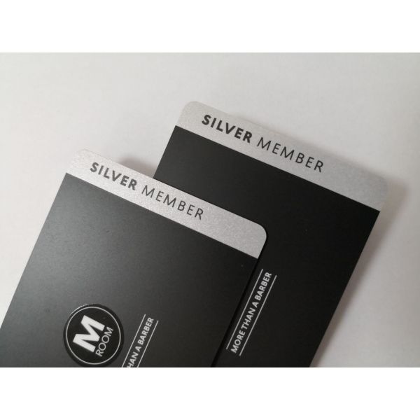 Silver Metallic PVC Business Cards With Glossy UV Customized Logo