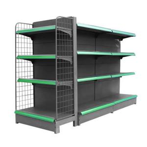 Wire Mesh Back Panel Metal Wire Display Shelving For Supermarket Retail Store