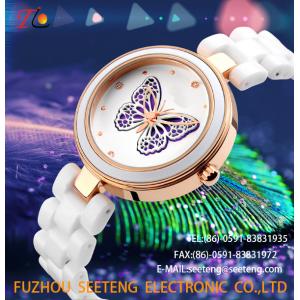 China WHOLESALE CERAMIC STRAP ALLOY CASE QUARTZ WATCHES LADIES WATCH on sale