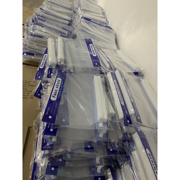 Latex Free Clear Plastic Face Shield Elastic Band Wearing Environmentale Friendly