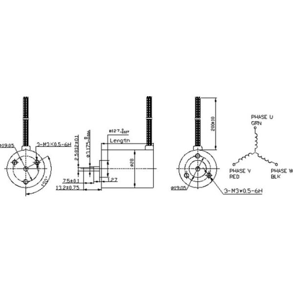 28mm Round High Voltage Brushless Dc Motor For High Speed Application
