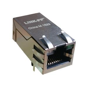 Quality 0826-1M1T-23-F Gigabit Magnetic RJ45 Jack Tab-Up 1Port 1000 Base-T RJ45 for sale
