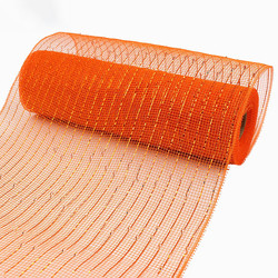 wired glitter organza mesh webbing Lattice Woven Wired Ribbon Christmas