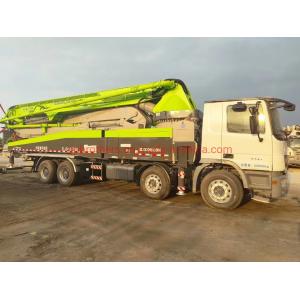 Used 2013 Zoomlion 52 Meter Concrete Pump on Mrecedes Benz Chassis Cylinder Type