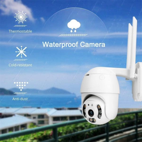 Camera HD 1080P Outdoor Wireless Wi-Fi IP Camera Two Way Audio Auto Tracking Night Vision IP65 Waterproof