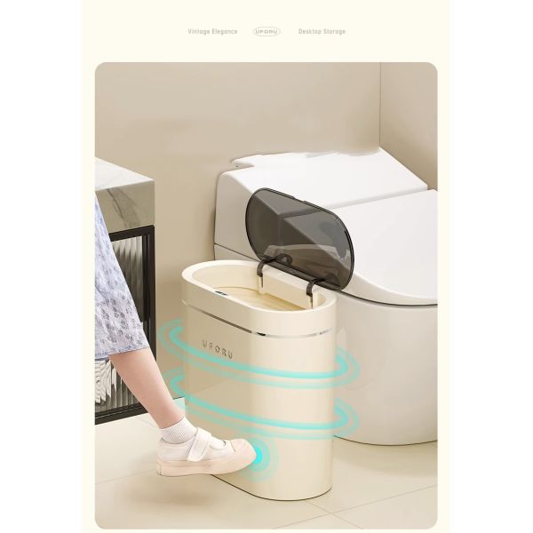 Home 2023 New Toilet Living Room with Cover Narrow Slit From the Electric Intelligent Induction Garbage Can