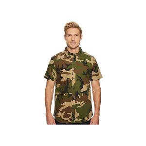 Camouflage Button Army Military Uniforms / Short Sleeve Camo Print Shirt